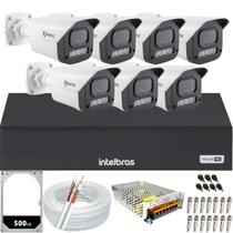 Kit 7 Câmeras Full Color C/Áudio Dvr Intelbras 8 canais 500GB Kit 7 Câmeras Full Color C/Áudio Dvr Intelbras 8 canais 500GB