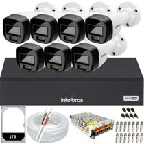 Kit 7 Câmeras Intelbras Cftv 1080p 1220B Full Color HD 1TB colorido 24hrs