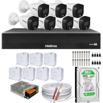 Kit 7 Câmeras Intelbras Cftv 1080p Full Color Colorida Noite 500GB