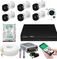 Kit 7 Câmeras Intelbras Dvr Intelbras Mhdx 8 Canais C/ Áudio