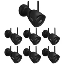 Kit 7 Câmeras Inteligente Wi-Fi, Zoom e Áudio Externa iM5 SC Black Intelbras