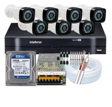 Kit 7 Câmeras Segurança Intelbras 720p 1mp Dvr Mhdx Full hd 8 Ch