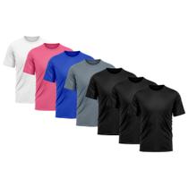 Kit 7 Camisetas Masculina Dry Fit Proteção Solar UV Básica Lisa Treino Academia Passeio Fitness Ciclismo Camisa