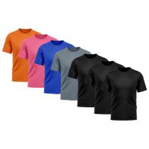 Kit 7 Camisetas Masculina Dry Fit Proteção Solar UV Básica Lisa Treino Academia Passeio Fitness Ciclismo Camisa