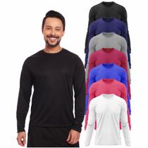 Kit 7 Camisetas Masculina Proteção Solar Uv Manga Longa Segunda Pele
