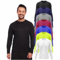 Kit 7 Camisetas Masculina Proteção Solar Uv Manga Longa Segunda Pele