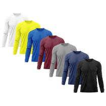 Kit 7 Camisetas Masculina Térmica Proteção Solar UV 50/ Praia Treino Academia Tshirt Praia