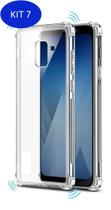 Kit 7 Capa Capinha Ant Impacto Transparente Samsung Galaxy A8 Plus
