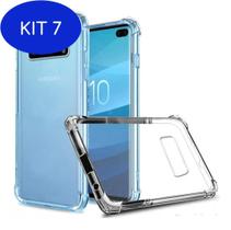 Kit 7 Capa Capinha Anti Shock Transparente Samsung Galaxy S10 Plus