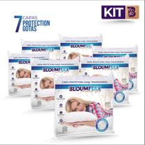 Kit 7 Capas Para Travesseiros Protéction Gotas - BloumFlex Kit 7 Capas Para Travesseiros Protéction Gotas - BloumFlex