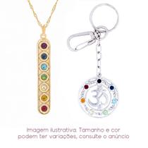 Kit 7 Chakras Colar + Chaveiro Om Chakras - Sunshine Cristais Kit 7 Chakras Colar + Chaveiro Om Chakras - Sunshine Cristais