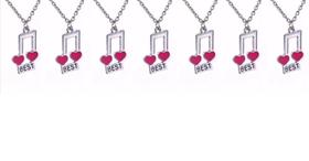 Kit 7 Colares Best Friends Corrente Aço Inox