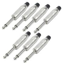 Kit 7 Conector Plug P10 Mono Santo Angelo SA2X Niquelado TS Profissional P/ Cabo Guitarra P10 Banana Kit 7 Conector Plug P10 Mono Santo Angelo SA2X Niquelado TS Profissional P/ Cabo Guitarra P10 Banana