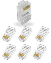 Kit 7 Conector RJ45 Macho 8 Vias Plug de Rede