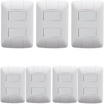 Kit 7 Conjunto Aria 4x2 2 Interruptores Paralelo 6A 250v