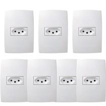 Kit 7 Conjunto Tomada 20a 2p+t 4x2 Branca 615081bc Pial Plus+