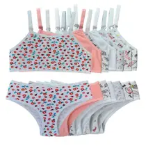 Kit 7 Conjuntos calcinha e sutia top infantil menina - OPTE MODA INTIMA