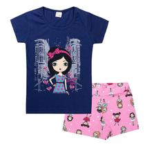 Kit 7 Conjuntos Infantil Feminino Roupas De Menina Atacado