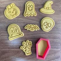 Kit 7 Cortadores Halloween Dia das Bruxas com Brinde
