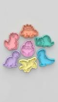 Kit 7 Cortadores Marcadores Dinossauro 6cm PLA Kit 7 Cortadores Marcadores Dinossauro 6cm PLA