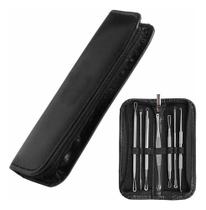 Kit 7 Curetas Remove Cravos e Espinhas em Aço Inoxidável Ganhe Um Estojinho