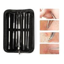 Kit 7 Curetas Remove Cravos Espinhas Aço Inoxidável Kit 7 Curetas Remove Cravos Espinhas Aço Inoxidável