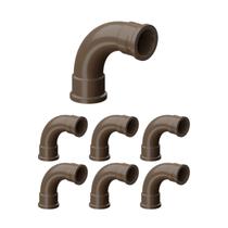 Kit 7 Curvas Longas PVC Marrom Soldável 50mm 90º - Tigre Kit 7 Curvas Longas PVC Marrom Soldável 50mm 90º - Tigre