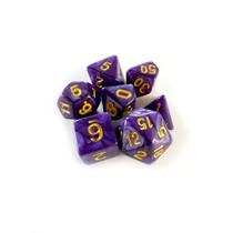 Kit 7 Dados dice Perolado Roxo e Dourado - Central - RPG Mesa - Jogo Tabuleiro D4 D6 D8 D10 D12 D20 Kit 7 Dados dice Perolado Roxo e Dourado - Central - RPG Mesa - Jogo Tabuleiro D4 D6 D8 D10 D12 D20