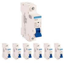 kit 7 Disjuntor 50A Unipolar Tramontina TDJ3 Curva C 3kA kit 7 Disjuntor 50A Unipolar Tramontina TDJ3 Curva C 3kA