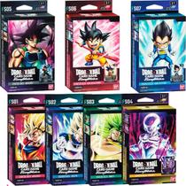 Kit 7 Dragon Ball Starter Deck Goku Bardock Vegeta Frieza Broly Mini Daima Card Game Inglês Kit 7 Dragon Ball Starter Deck Goku Bardock Vegeta Frieza Broly Mini Daima Card Game Inglês