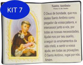 Kit 7 Enfeite Decorativo Livro Em Resina Santo Antonio