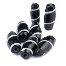 Kit 7 Firmas Azeitona 35x15mm Preto e Branco Murano Guias Kit 7 Firmas Azeitona 35x15mm Preto e Branco Murano Guias