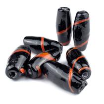 Kit 7 Firmas Azeitona 35x15mm Preto e Vermelho Murano Guias Kit 7 Firmas Azeitona 35x15mm Preto e Vermelho Murano Guias