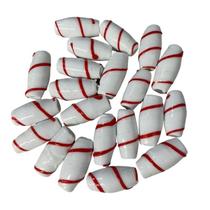 Kit 7 Firmas eitona 35X15Mm Branca Vermelho Murano Guias