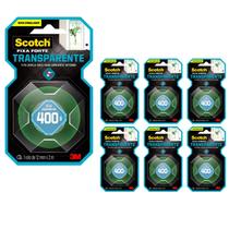 Kit 7 fita dupla face 3m Scotch 12mm x 2 metros transparente casa comercio 400g HB004419873