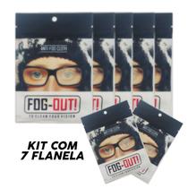 Kit 7 Flanela Antiembaçante Óculos, Viseira - Fog-Out