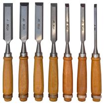 Kit 7 Formão Entalhe 1/4 A 1 Pol. Aço Forjado Profissional