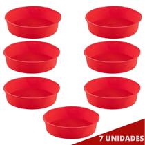 Kit 7 Formas Silicone 24cm Redonda Sortida Bolo Sobremesa Kit 7 Formas Silicone 24cm Redonda Sortida Bolo Sobremesa