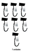 Kit 7 Ganchos Pendurar Bicicleta Vertical Suporte Bike Mtb Kit 7 Ganchos Pendurar Bicicleta Vertical Suporte Bike Mtb