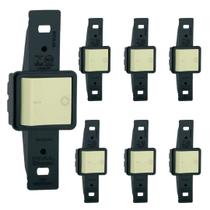 Kit 7 Interruptor Duplo Bipolar Simples 10a 250v Pial Embutir