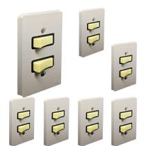 Kit 7 Interruptor Simples 2 Mod Silentoque Conj 2110 Pial Kit 7 Interruptor Simples 2 Mod Silentoque Conj 2110 Pial