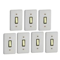 Kit 7 Interruptor Simples Vertical 10a 250v 4x2 Cinza Silentoque Kit 7 Interruptor Simples Vertical 10a 250v 4x2 Cinza Silentoque