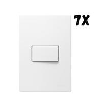 Kit 7 Interruptores Simples MG Sleek 10A 4x2 Branco 16017