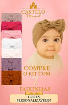 Kit 7 Laços de Bebê Turbante Roupa Infantil Menina Conjuntinho