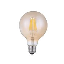 Kit 7 Lampada Filamento Vintage G95 4W E27 Led Vidro Ambar