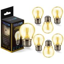 Kit 7 Lâmpada Led Filamento Retro Bolinha G45 2w 2200k Kit 7 Lâmpada Led Filamento Retro Bolinha G45 2w 2200k