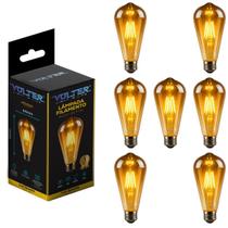 Kit 7 Lâmpada Led Volter Filamento Retro St64 4w E27 2200k Kit 7 Lâmpada Led Volter Filamento Retro St64 4w E27 2200k