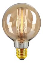 Kit 7 Lâmpada Vintage Retro G80 Filamento De Carbono 40w E27