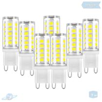 Kit 7 Lâmpadas De Led Halopin G9 5W Branco Frio (6000K)