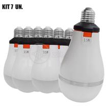 KIT 7 Lâmpadas LED de Emergência Bateria Recarregável 12h